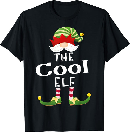 Cool Elf Group Christmas Funny Pajama Party T-Shirt - T-Shirt | Black