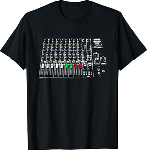 Audio Engineer Soundboard | Cool Music Producer Equipment T-Shirt - T-Shirt | Black
