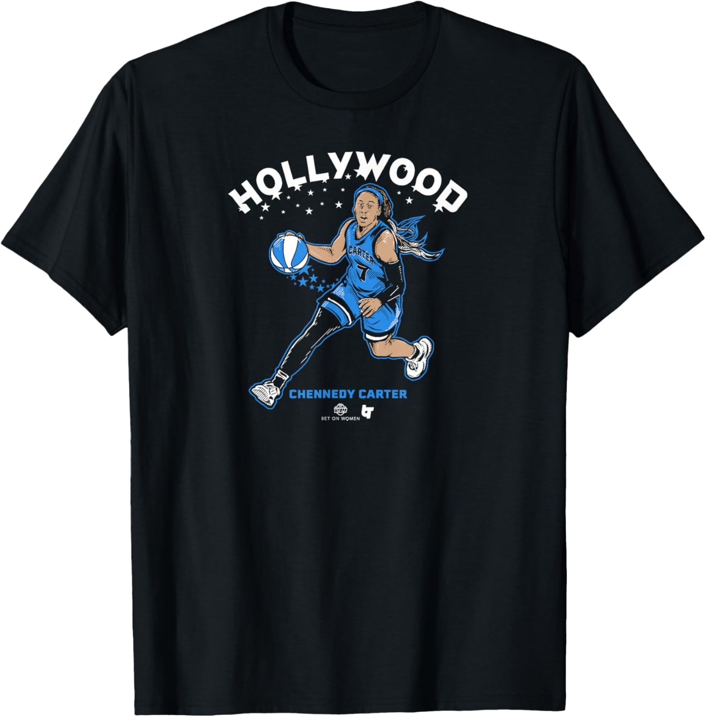 Chennedy Carter - Hollywood - Chicago Basketball T-Shirt - T-Shirt | Black