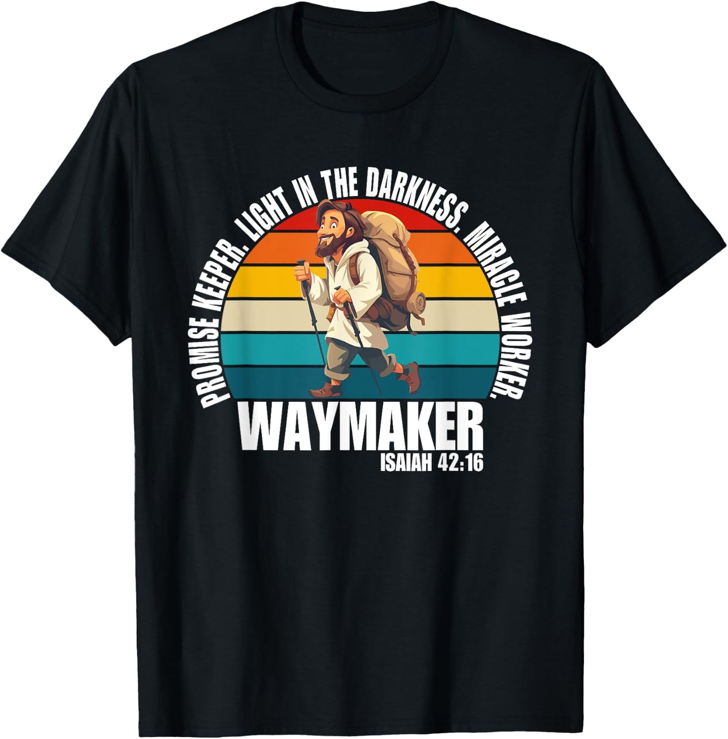 Vintage Waymaker Promise Keeper Miracle Worker Christian T-Shirt - T-Shirt | Black