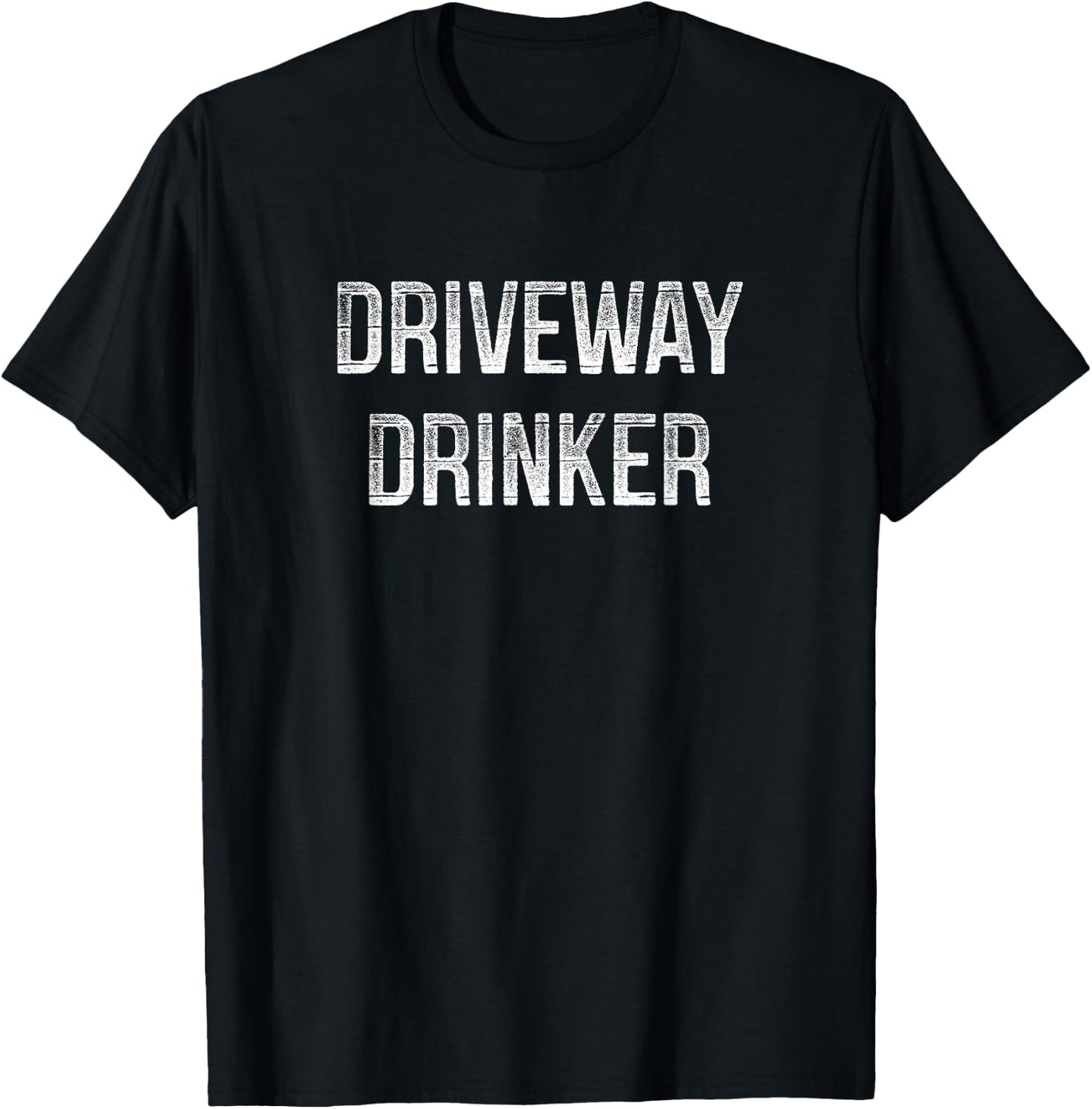Driveway Drinker - Retro Style T-Shirt - T-Shirt | Black
