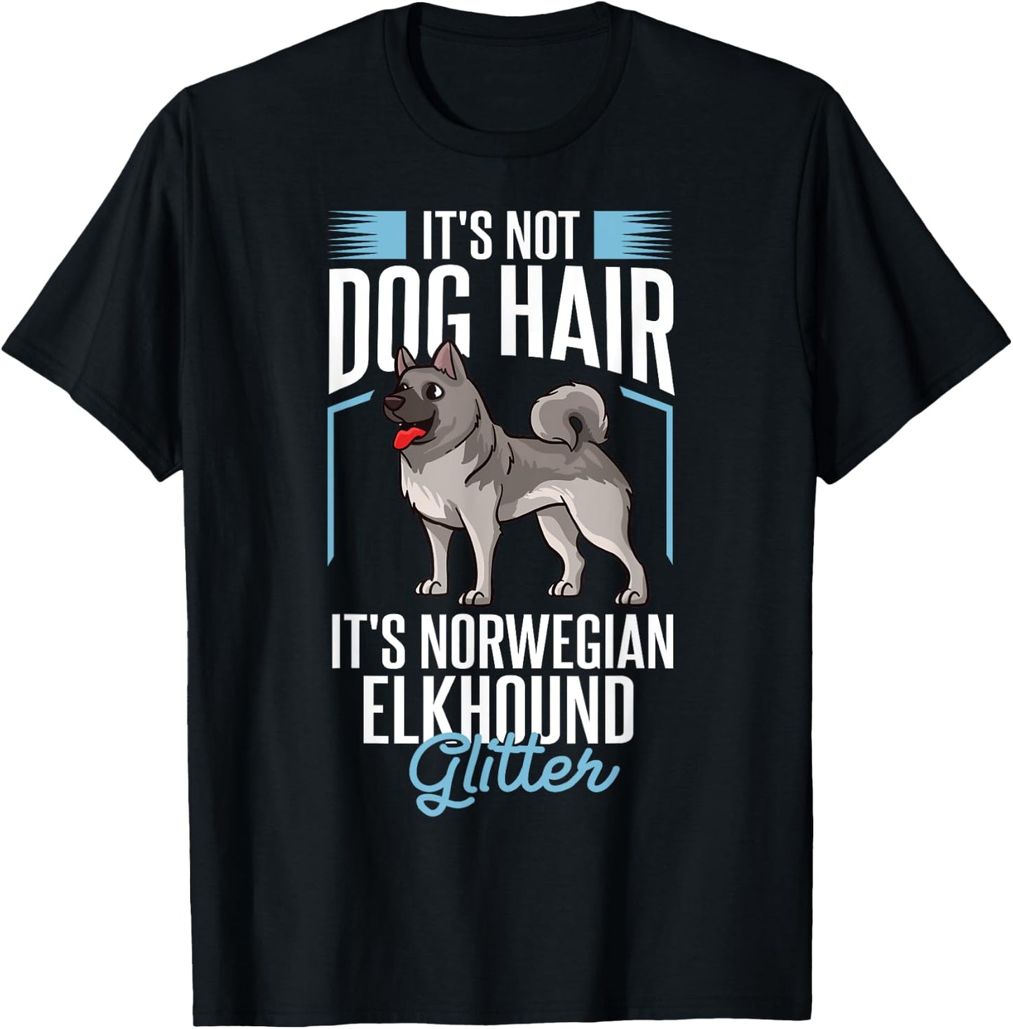 Norwegian Elkhound Dog Gift Puppies Owner Lover T-Shirt - T-Shirt | Black