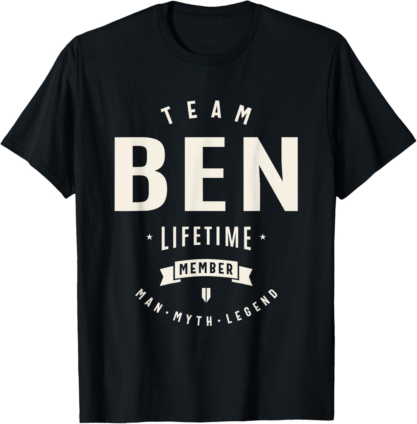 Team Ben Lifetime Member Funny Name Ben , Small T-Shirt - T-Shirt | Black