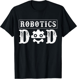 Funny Robotics Father Robotics Dad T-Shirt - T-Shirt | Black