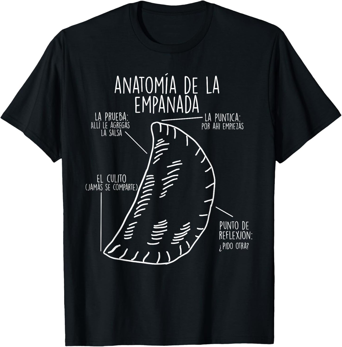 Anatomia de la Empanada for Food Lovers T-Shirt - T-Shirt | Black