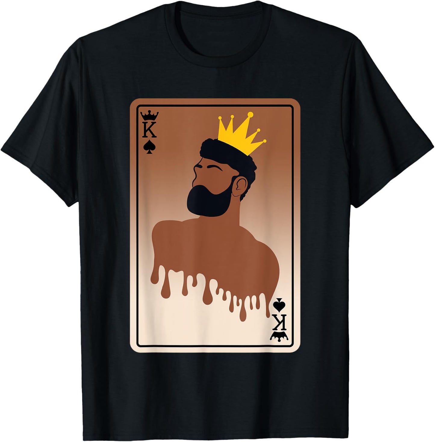 Spades King Card Afro American Black History Month Melanin T-Shirt - T-Shirt | Black