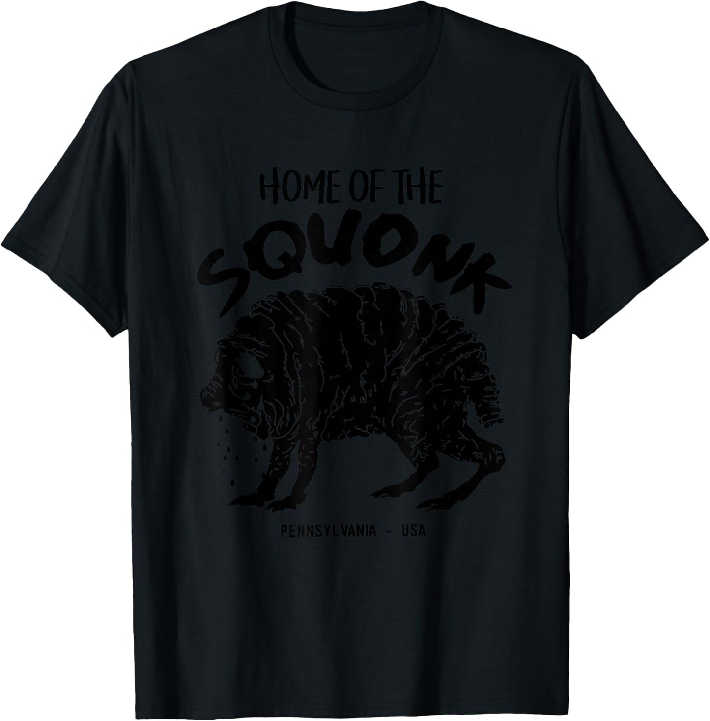 Home of the Squonk Monster Pennsylvania USA Sad Emo Cryptid T-Shirt - T-Shirt | Black