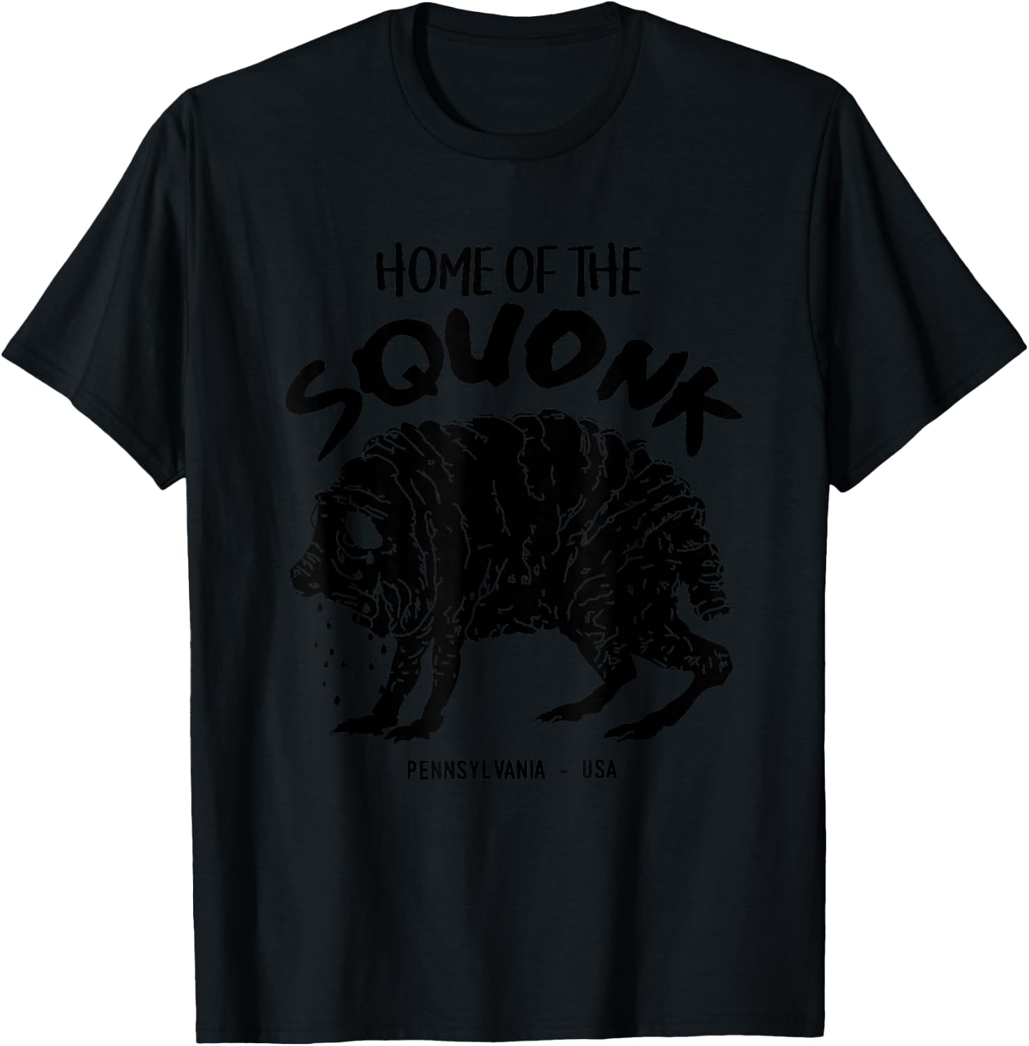 Home of the Squonk Monster Pennsylvania USA Sad Emo Cryptid T-Shirt - T-Shirt | Black