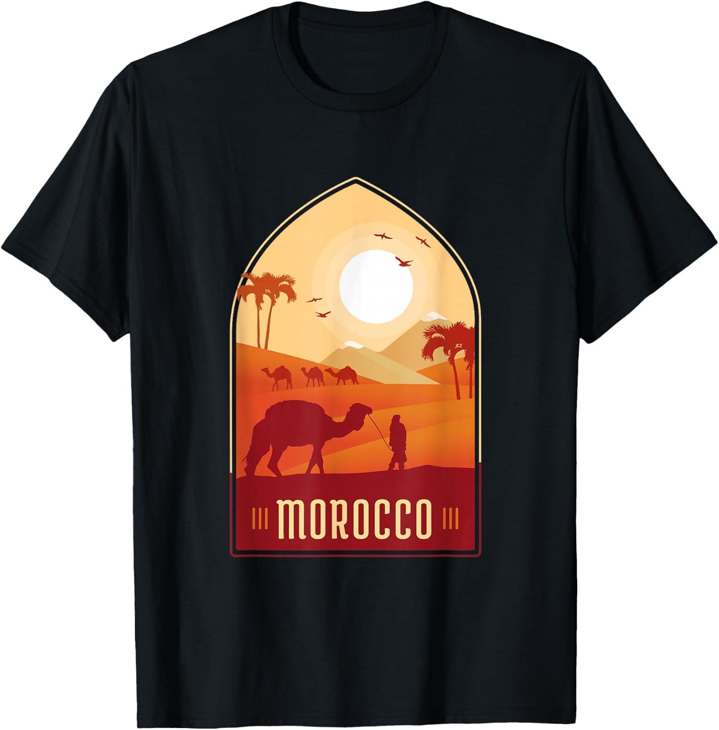 Morocco hospitality comfort health art history soccer fans T-Shirt - T-Shirt | Black