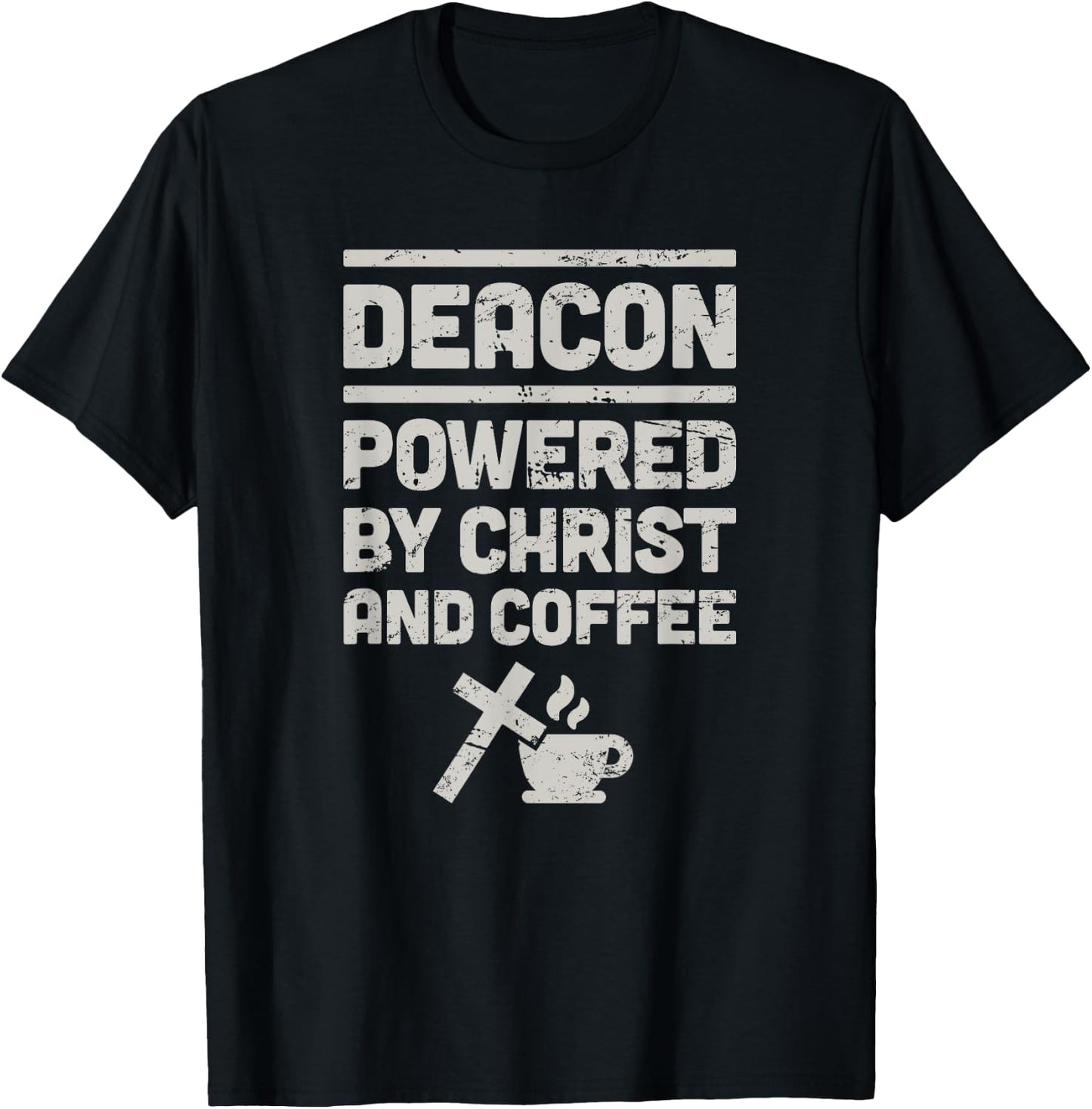 Coffee - Funny Christian Church Deacon T-Shirt - T-Shirt | Black