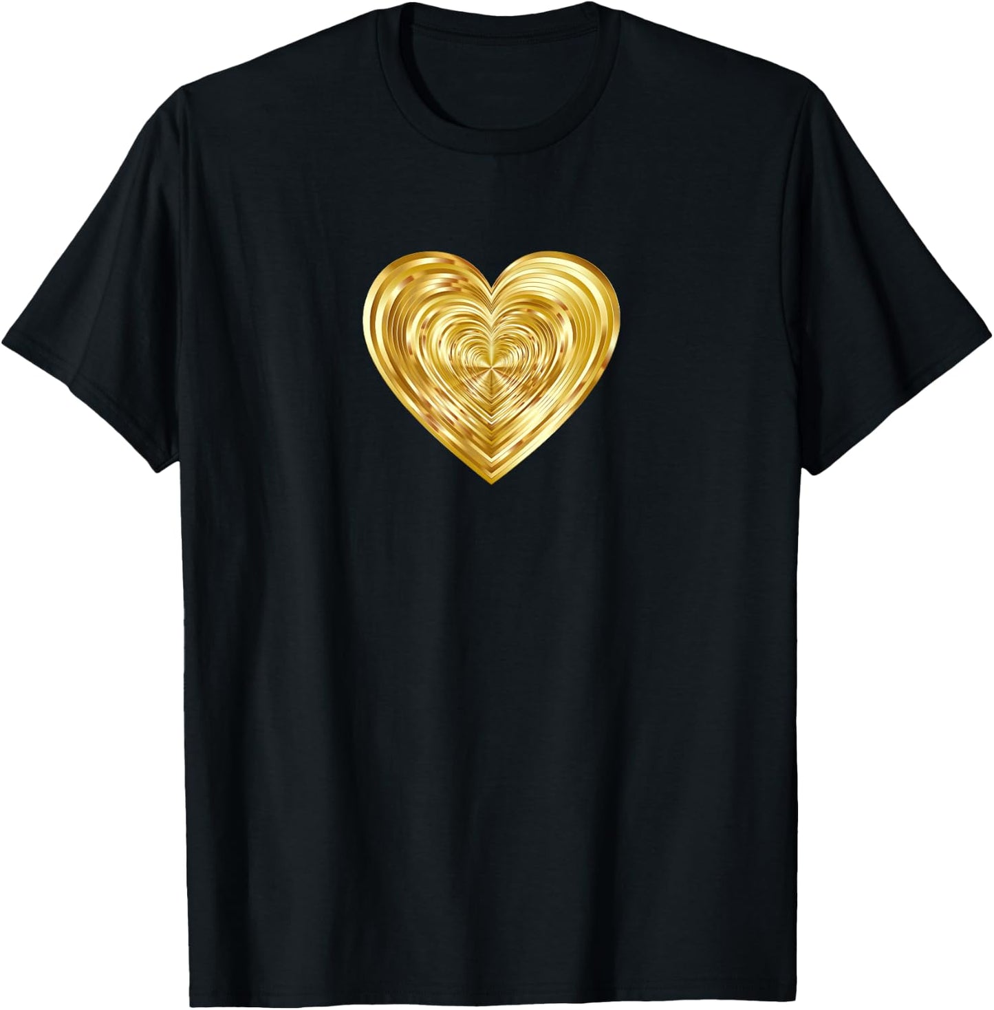 Gold Heart T-Shirt - T-Shirt | Black