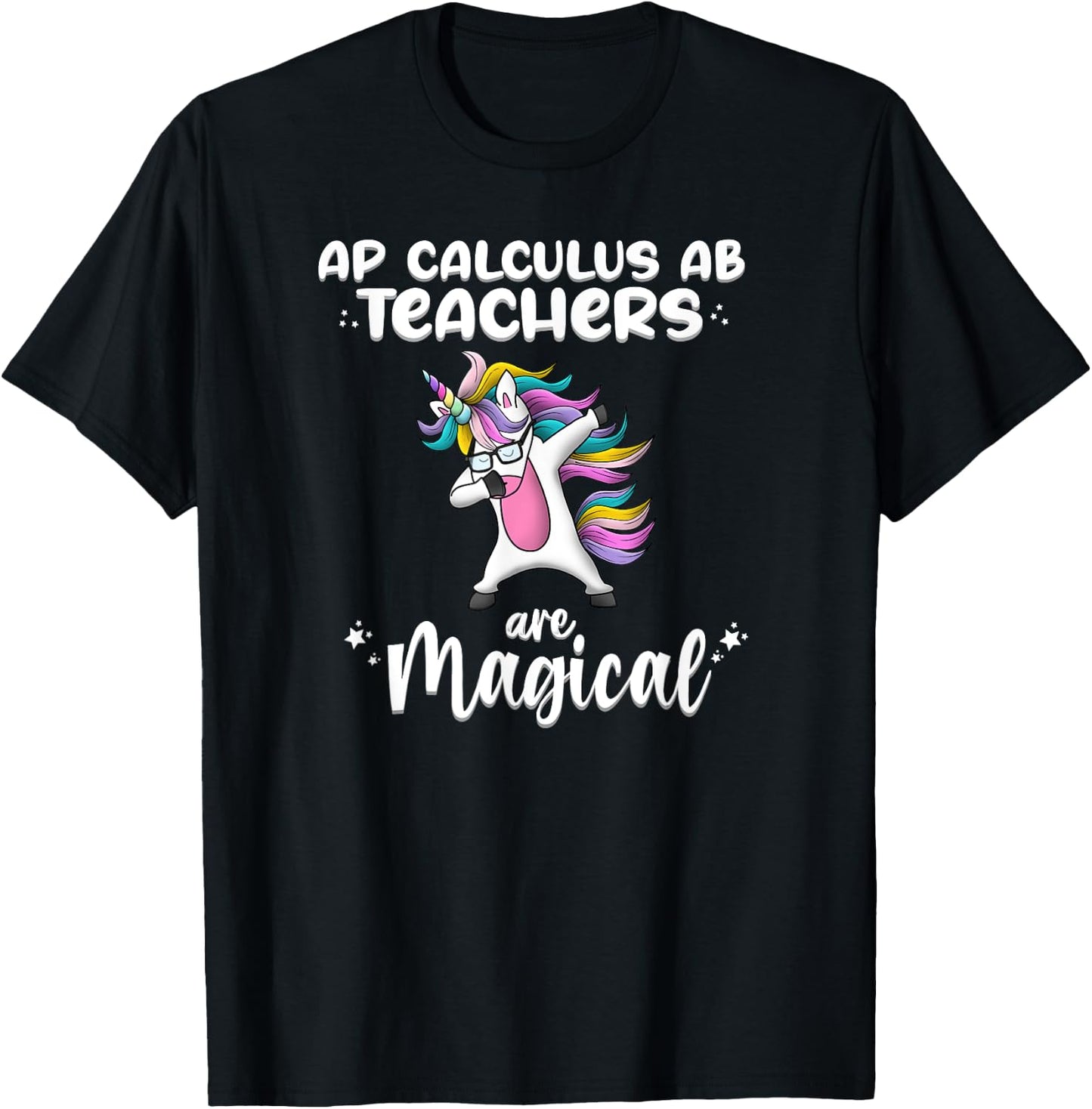 Unicorn Girl AP Calculus AB Teacher Gift Love Awesome Funny T-Shirt - T-Shirt | Black
