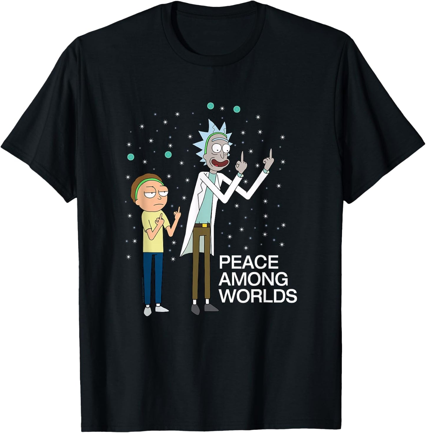 Rick and Morty Peace Among Worlds T-Shirt - T-Shirt | Black