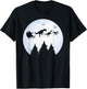 Christmas Dinosaur - Santa Claus Moon & Dinos for Boys T-Shirt - T-Shirt | Black