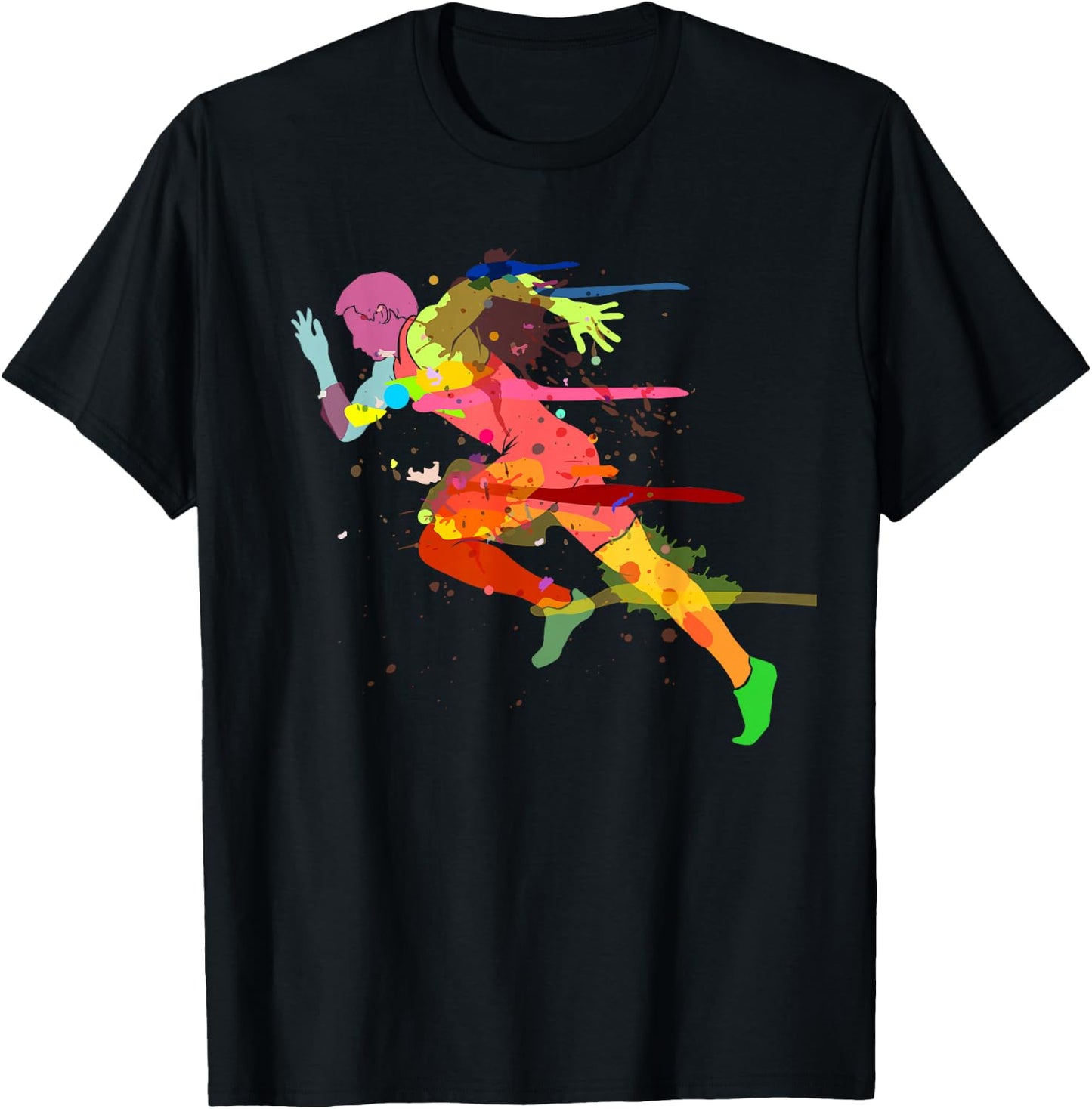 Sprinter Track and Field Runner Running Marathon Gift T-Shirt - T-Shirt | Black