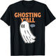 Ghosting Y'all Funny Ghost Halloween Lovers T-Shirt - T-Shirt | Black