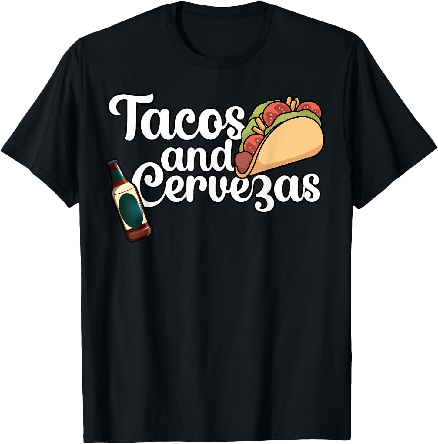 Tacos and Cervezas T-Shirt - T-Shirt | Black