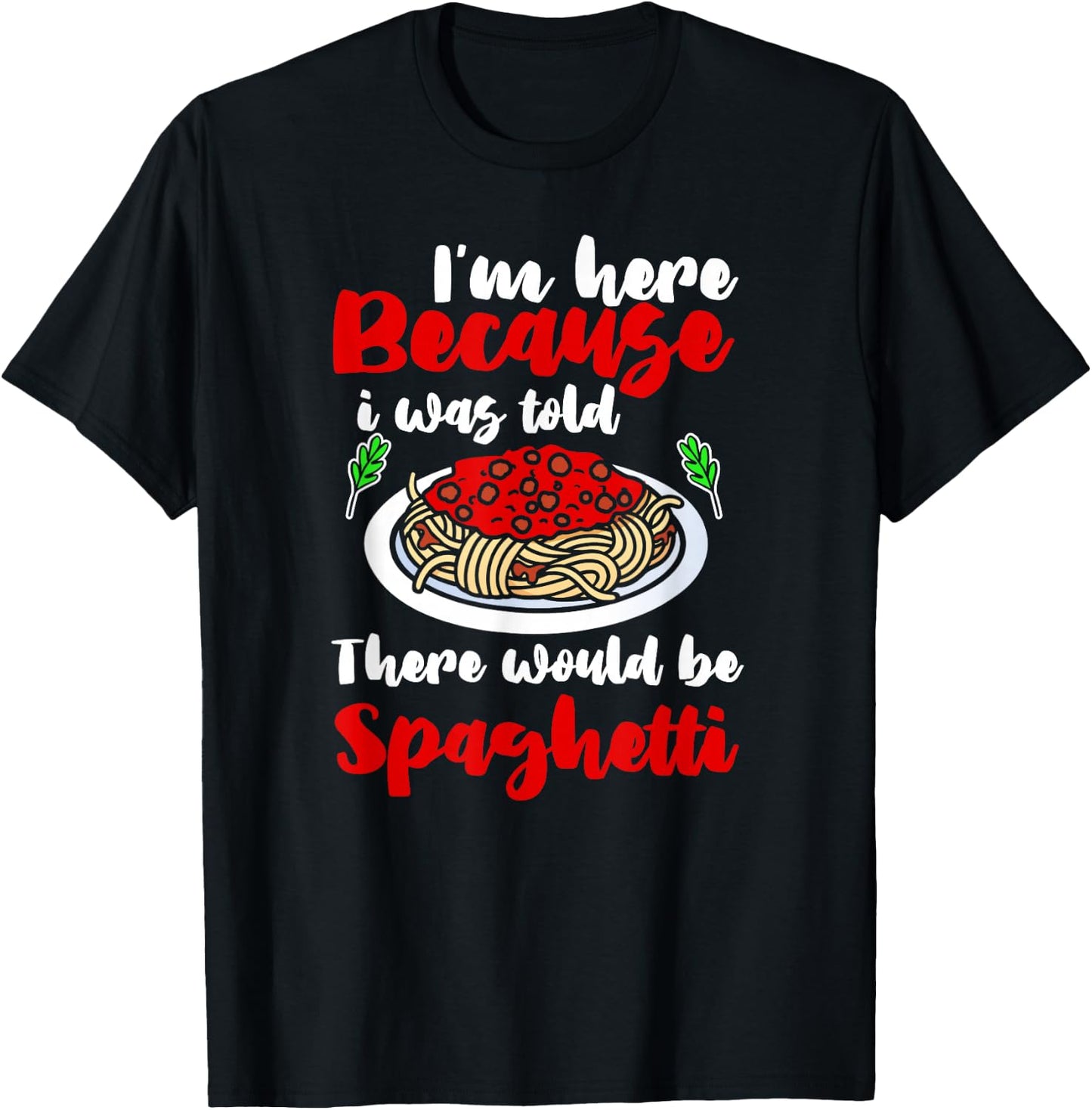 Funny spaghetti noodles macaroni Italian T-Shirt - T-Shirt | Black
