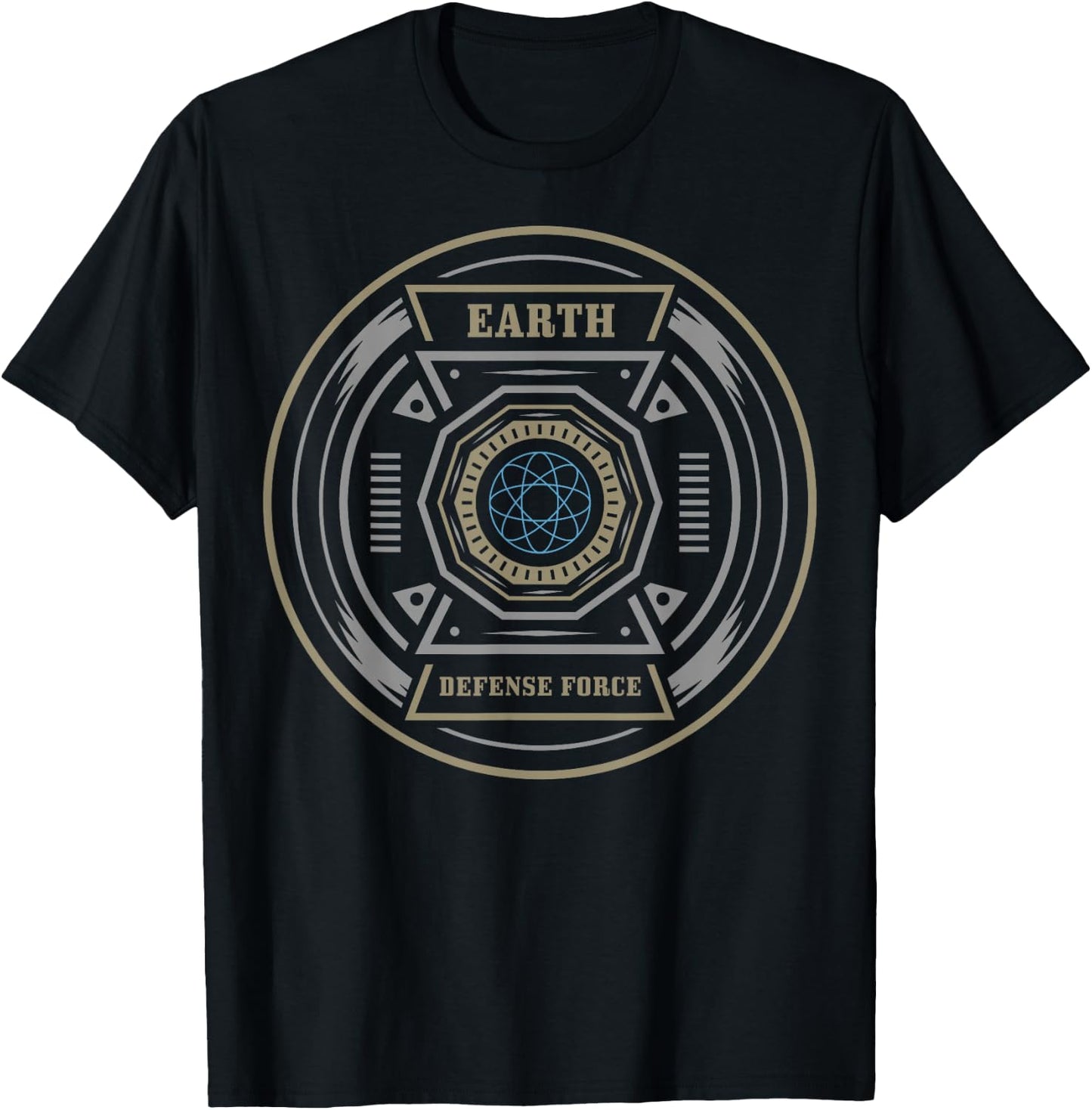 Funny Earth Defense Force EDF Lovers Badge Gift T-Shirt - T-Shirt | Black