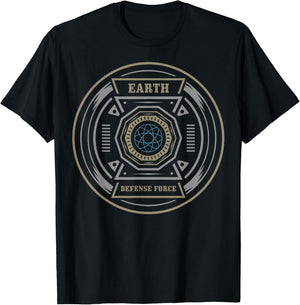 Funny Earth Defense Force EDF Lovers Badge Gift T-Shirt - T-Shirt | Black