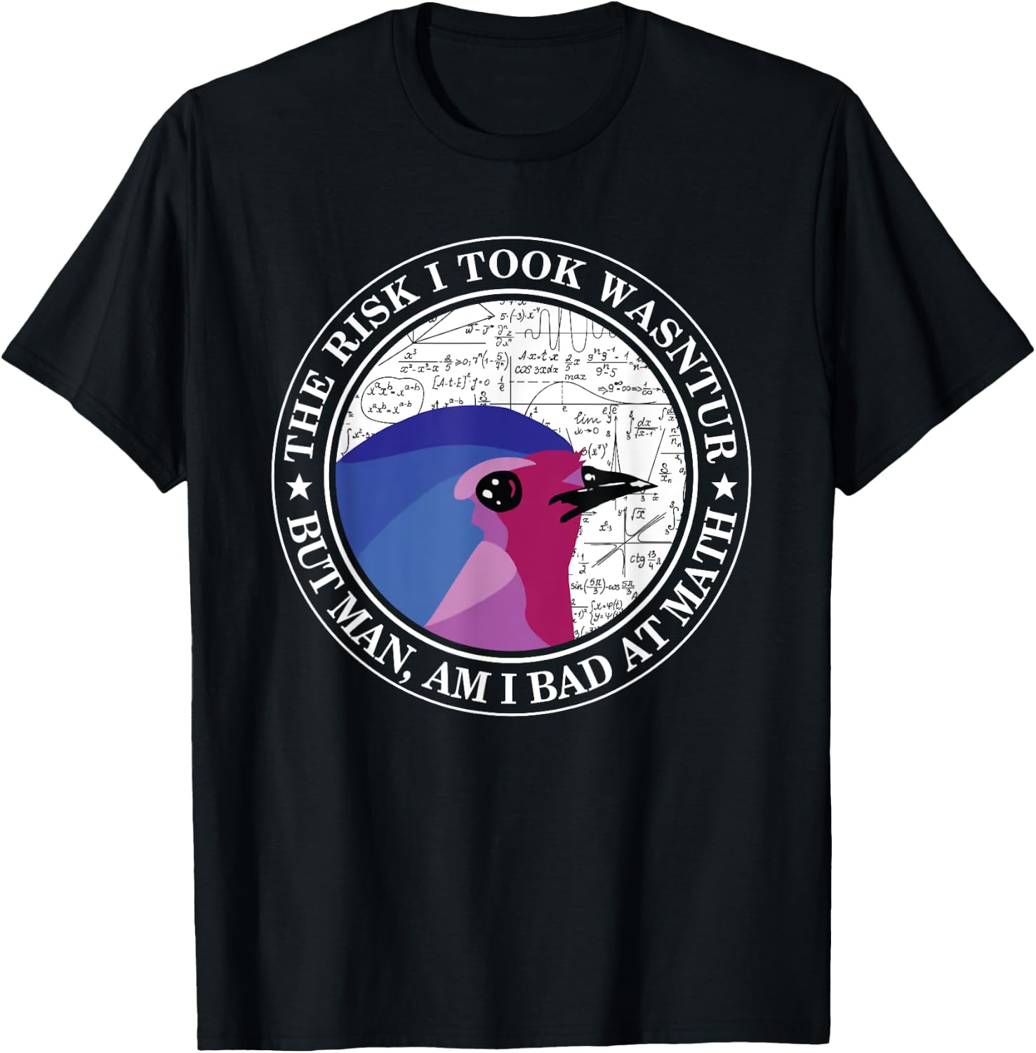 The Risk I Took Was Calculated But Man Am I Bad At Math T-Shirt - T-Shirt | Black