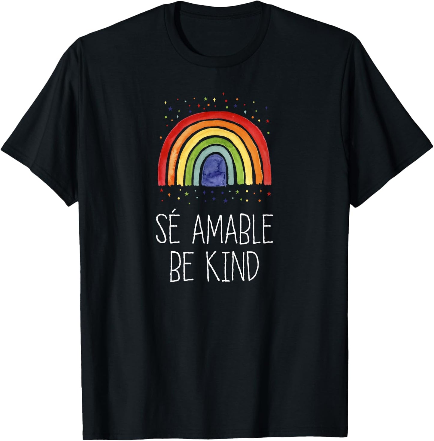 Be Kind In Spanish Se Amable - Encouraging and Inspirin T-Shirt - T-Shirt | Black