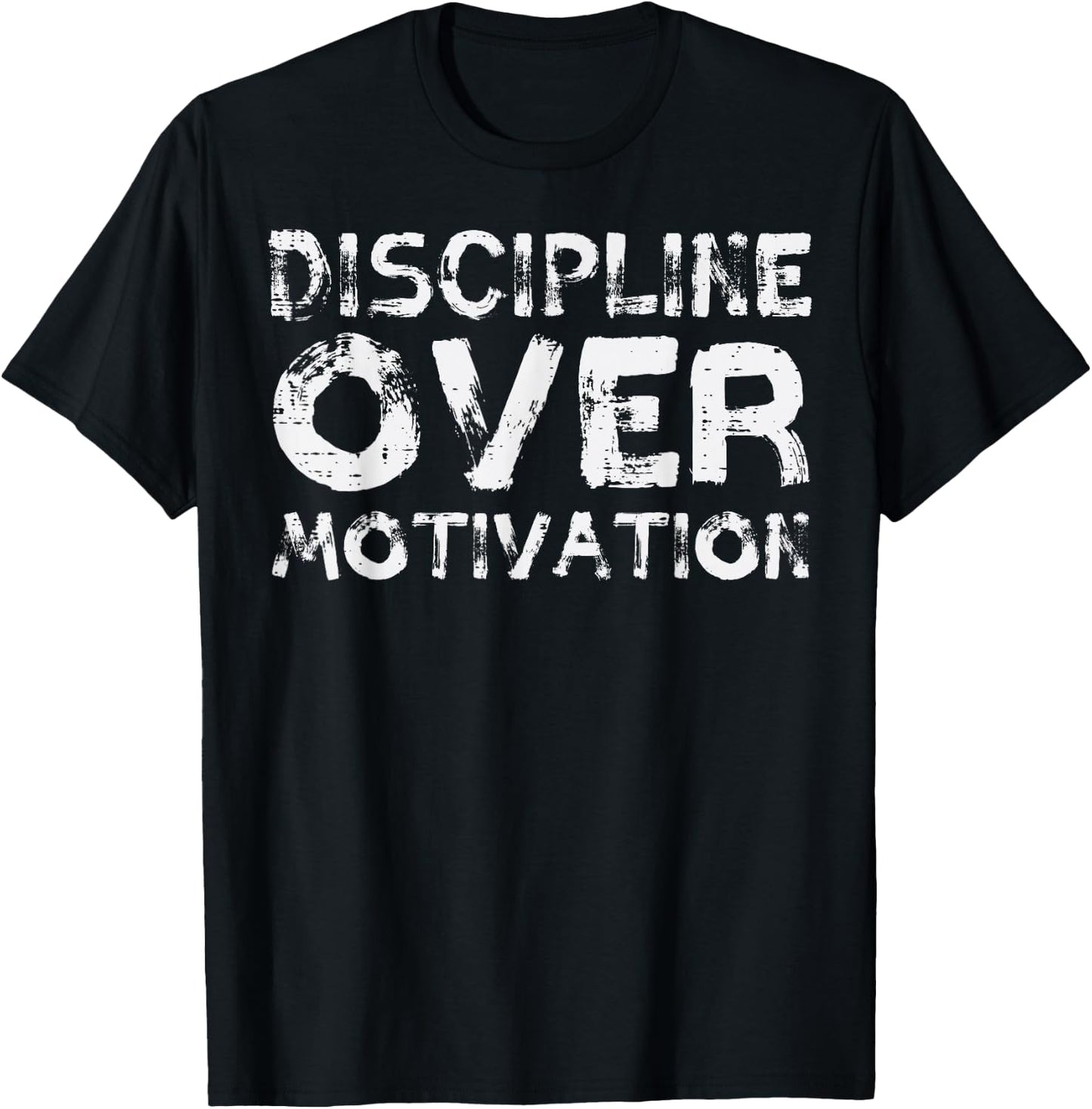 Gym Discipline Over Motivation Workout Fitness Men Women T-Shirt - T-Shirt | Black
