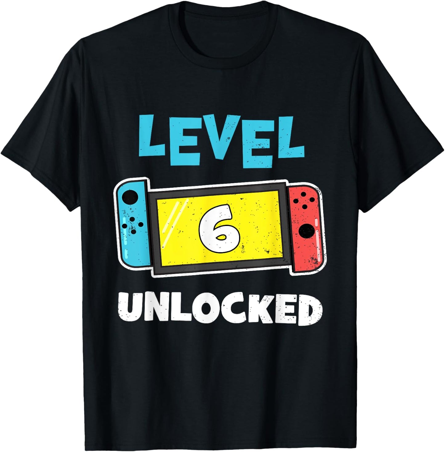 Level 6 unlocked Gamer 6th Birthday Gift Video Game lovers T-Shirt - T-Shirt | Black