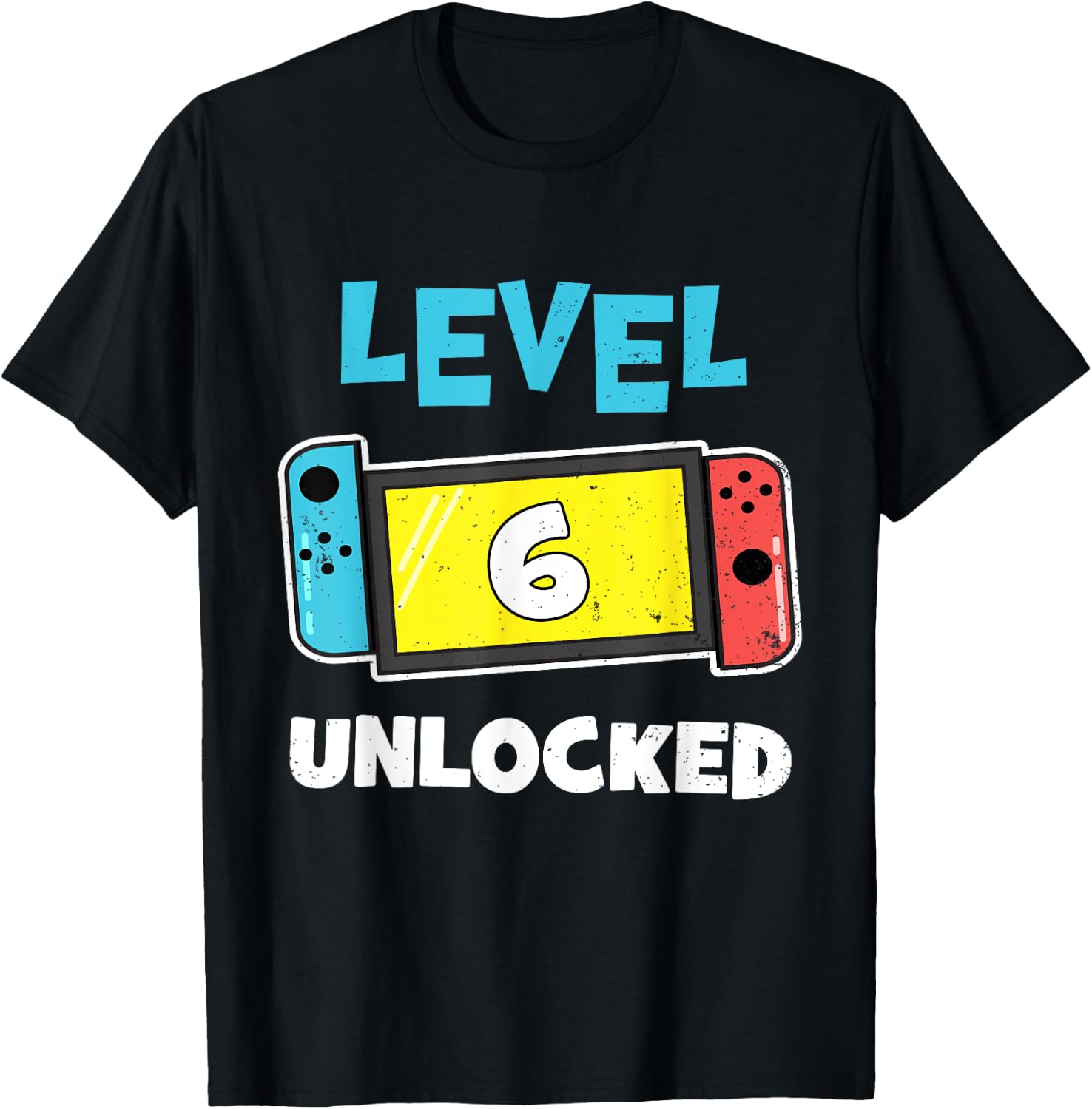 Level 6 unlocked Gamer 6th Birthday Gift Video Game lovers T-Shirt - T-Shirt | Black