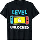 Level 6 unlocked Gamer 6th Birthday Gift Video Game lovers T-Shirt - T-Shirt | Black