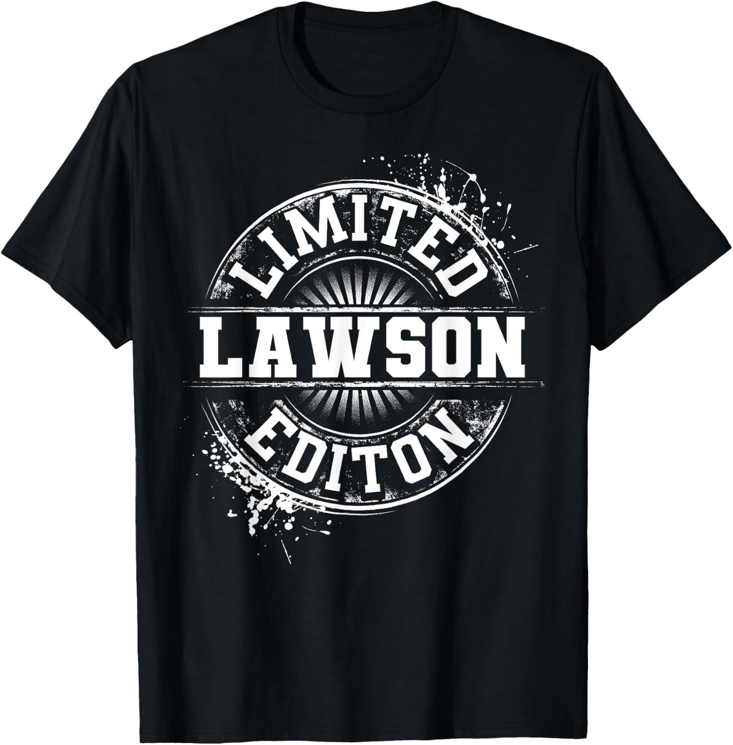 LAWSON Funny Surname Family Tree Birthday Reunion Gift T-Shirt - T-Shirt | Black