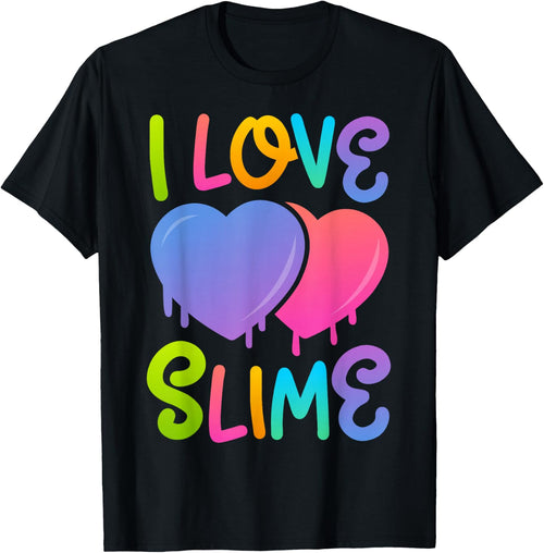 I Love Slime DIY Slime Lovers Kids Girls Boys Heart Rainbow