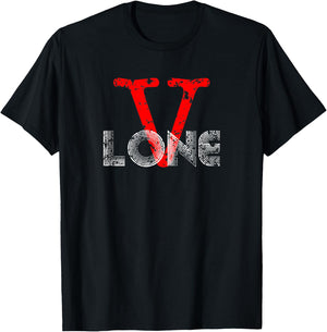 Big RED V Lone Friends T-Shirt - T-Shirt | Black