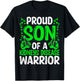 Proud Son of Kidneys Disease Warrior Awareness Ribbon T-Shirt - T-Shirt | Black