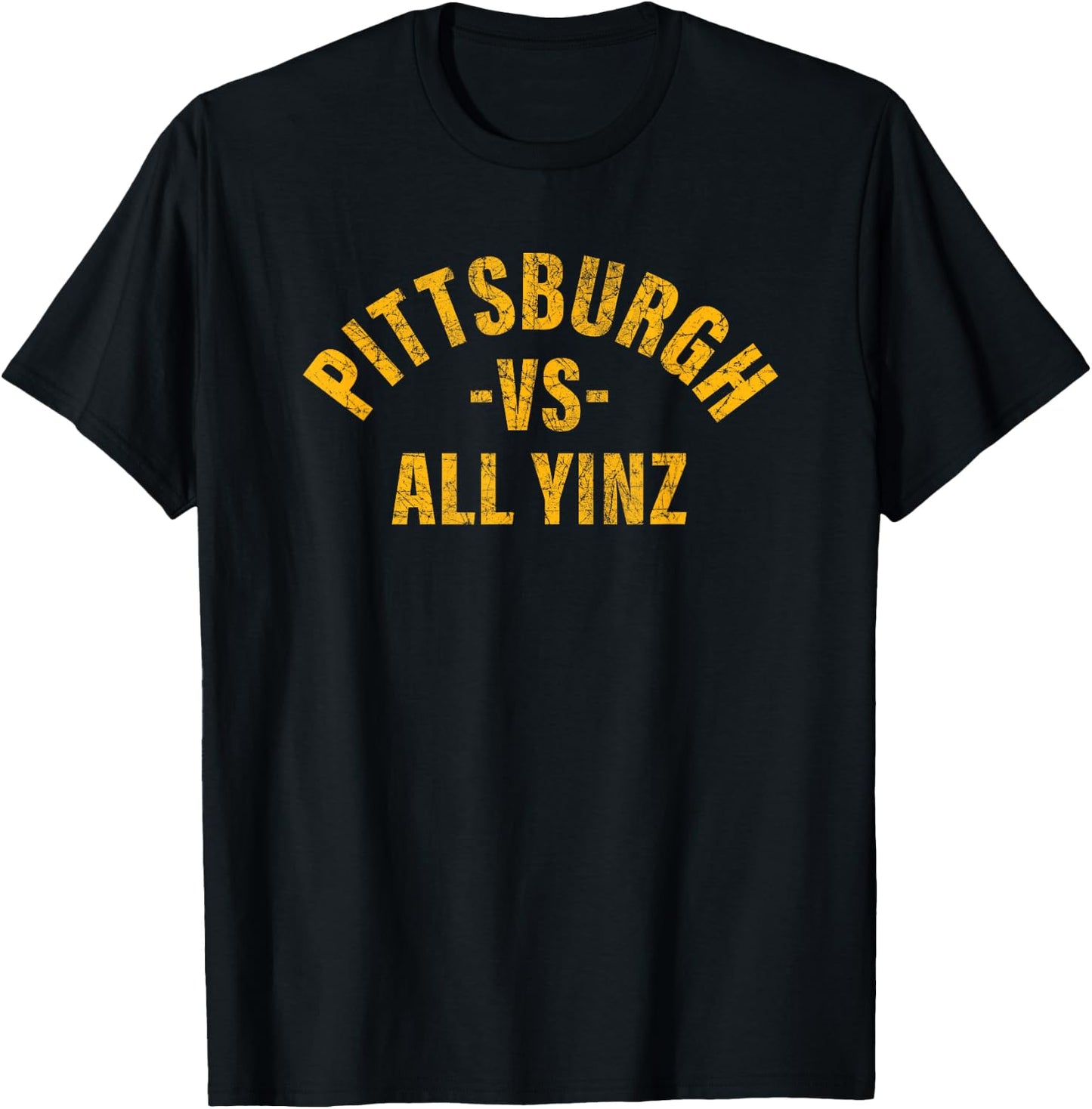 Retro Pittsburgh vs All Yinz Funny Pittsburghese souvenir T-Shirt - T-Shirt | Black