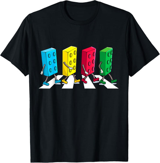 Master Builder Building Bricks Block Party Brick Boys Kids T-Shirt - T-Shirt | Black