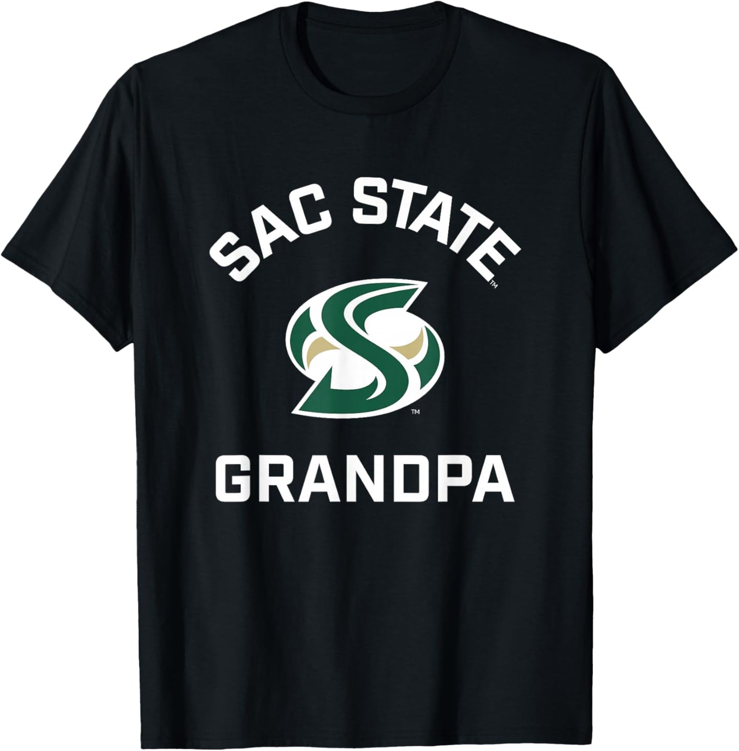Sacramento State CSUS Hornets Arched Grandpa T-Shirt - T-Shirt | Black