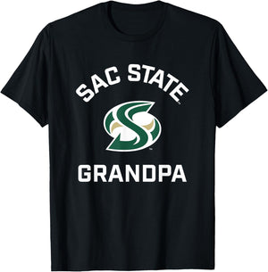Sacramento State CSUS Hornets Arched Grandpa T-Shirt - T-Shirt | Black