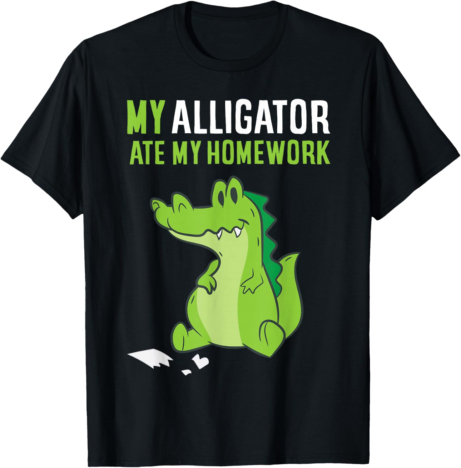 My Crocodile Ate My Homework Alligatror T-Shirt - T-Shirt | Black