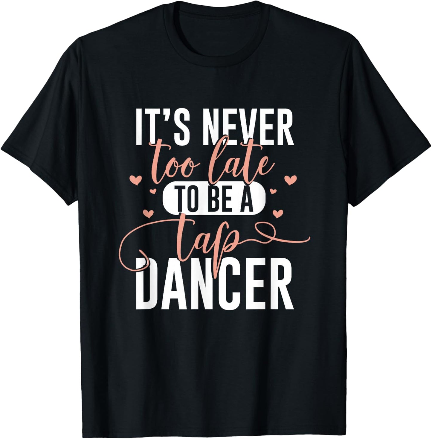 SHIRTSIDE Tap Dance - Women's Tap Dance - Black - Small - Short Sleeve - Classic Fit - Cotton Blend - Funny Tap Dance Design T-Shirt - T-Shirt | Black