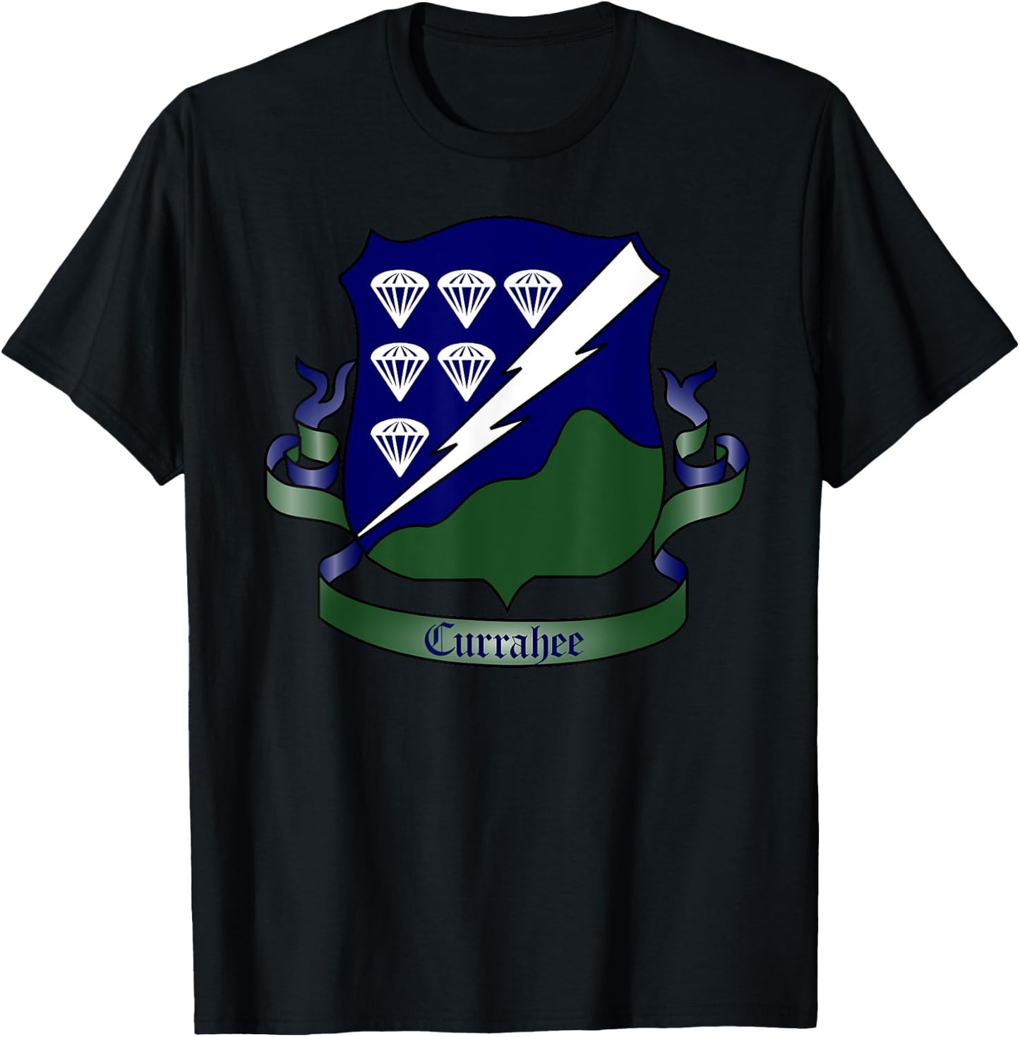 101st Airborne - 506th PIR DUI - Currahee centered T-Shirt - T-Shirt | Black
