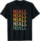 Retro Individual First Name Niall T-Shirt - T-Shirt | Black