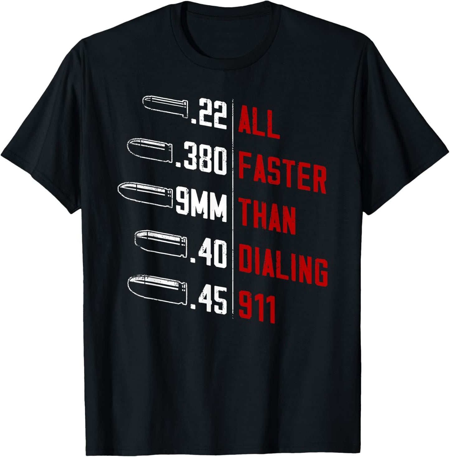 All Faster Than Dialing 911 American Flag Gun Lover Gifts Men T-Shirt - T-Shirt | Black
