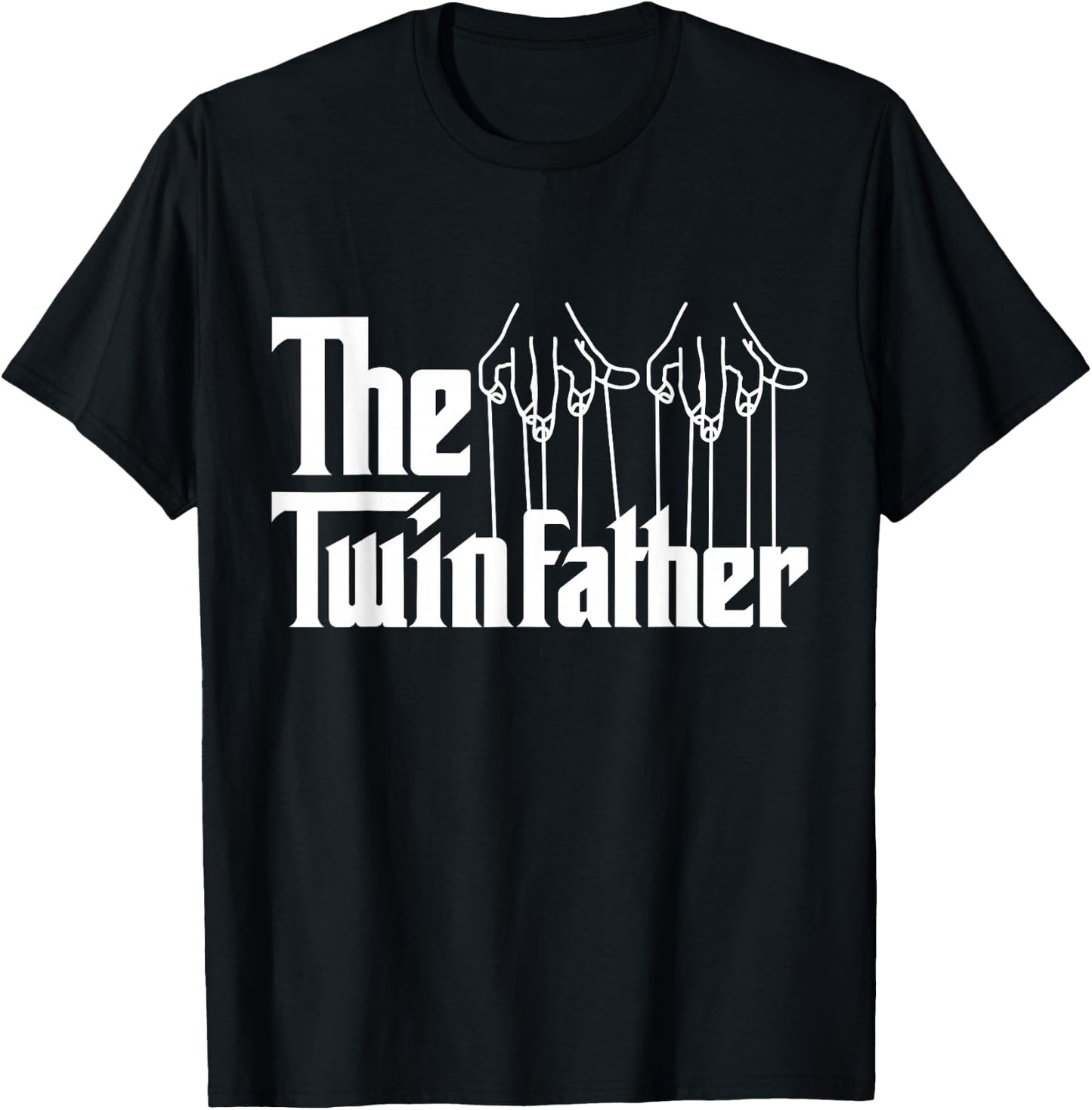 The twin father funny father of twins T-Shirt - T-Shirt | Black