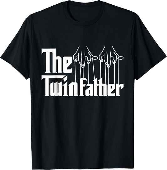 The twin father funny father of twins T-Shirt - T-Shirt | Black