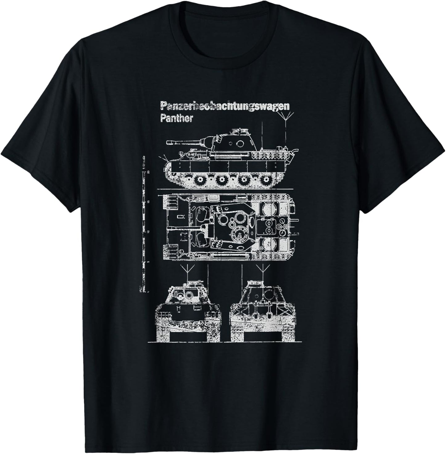 1942 German Panzer Panther Tank WWII Sd.Kfz. 171 T-Shirt - T-Shirt | Black
