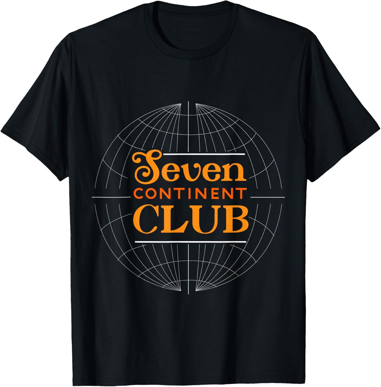 Seven Continent Club Orange T-Shirt - T-Shirt | Black