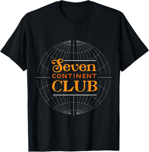 Seven Continent Club Orange T-Shirt - T-Shirt | Black