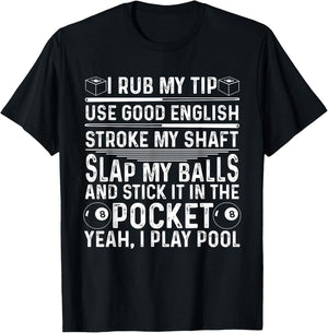Funny Pool Player Billiard Gift Women Game Lovers T-Shirt - T-Shirt | Black
