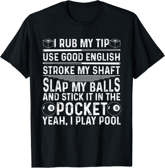 Funny Pool Player Billiard Gift Women Game Lovers T-Shirt - T-Shirt | Black